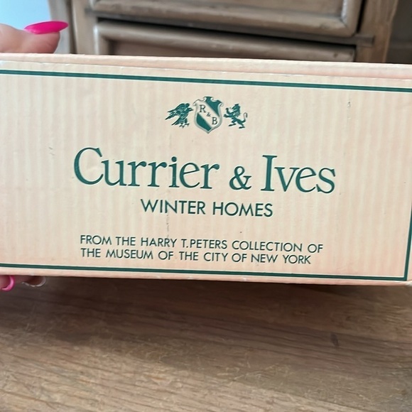 Currier & Ives Winter Homes Ornaments Set of 4 1987 Harry Peters - Picture 3 of 10